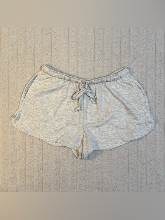 Better Together Pants - Better Together Women's Grey Marl Jersey Lounge Shorts with Drawstring Waist M